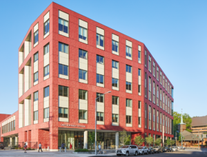 Exterior of the new Lincoln High School in Portland OR to illustrate Lincoln High School rebuild